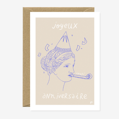 Carte postale | Joyeux anniversaire Youpi bleu