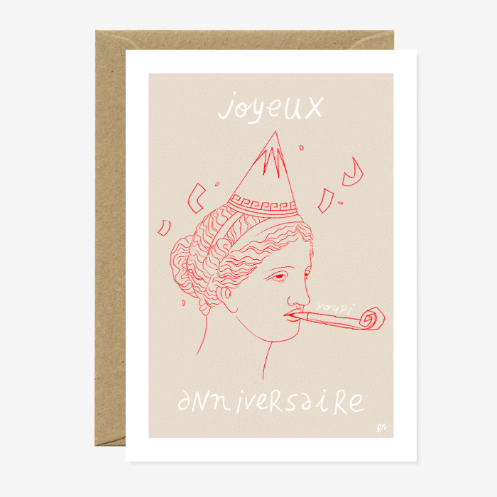 Carte postale | Joyeux anniversaire Youpi rouge