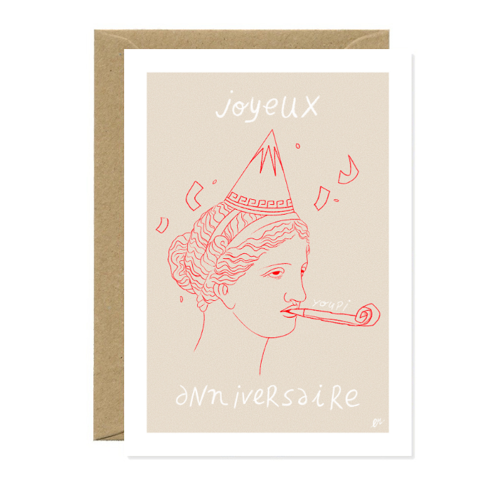 Carte postale | Joyeux anniversaire Youpi rouge