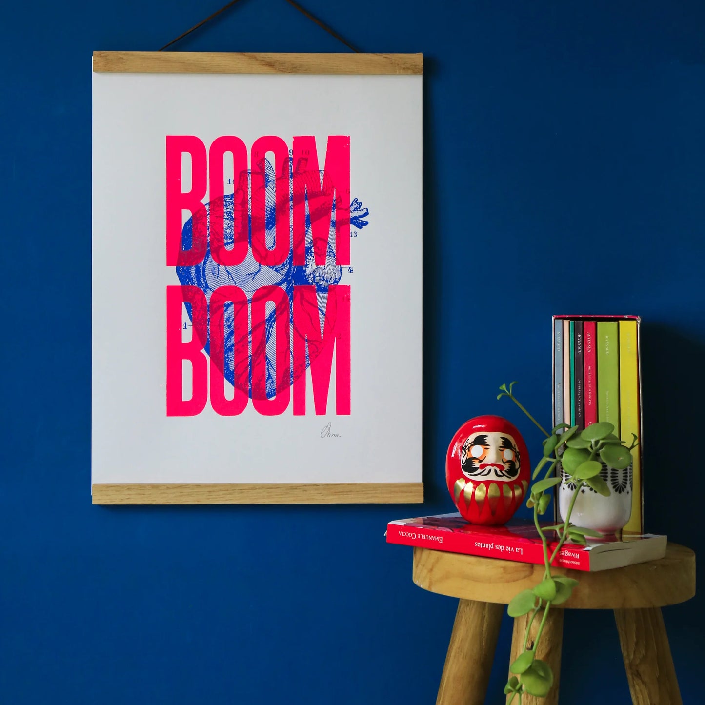 Poster - Signed screen print | Boom Boom neon pink