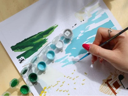 Coffret peinture au numéro | Picnic à Étretat