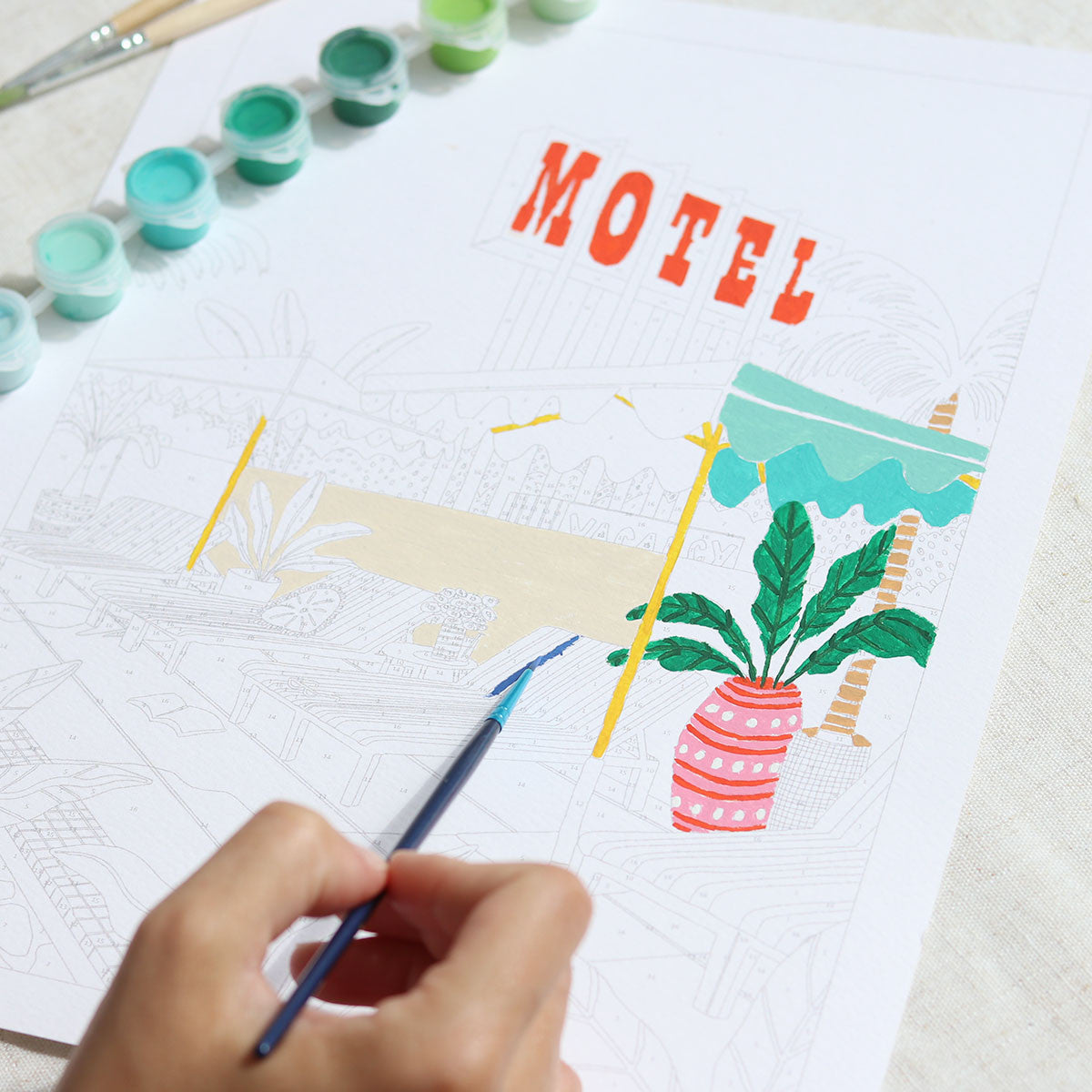 Coffret peinture au numéro | The Motel Pool