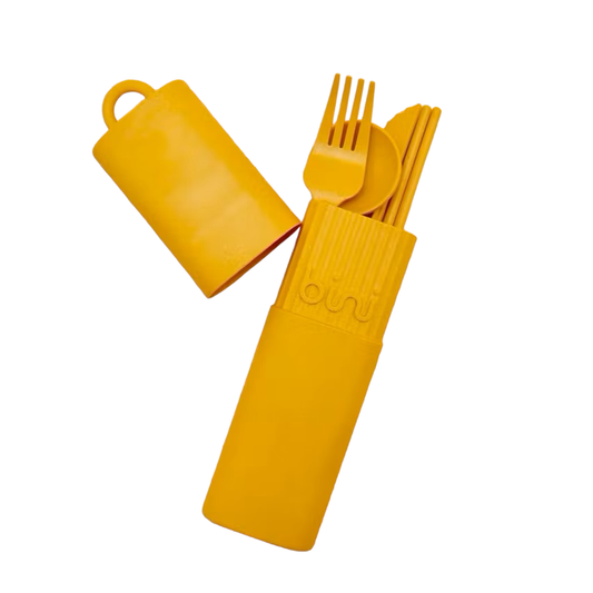 Kit de couverts réutilisables | Jaune