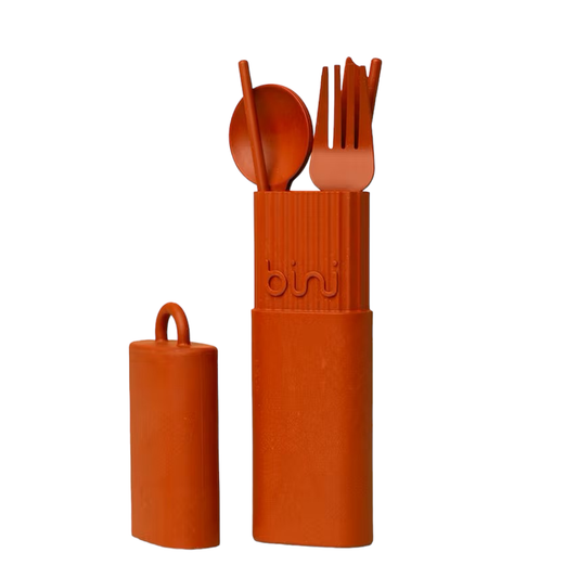 Kit de couverts réutilisables | Terracotta