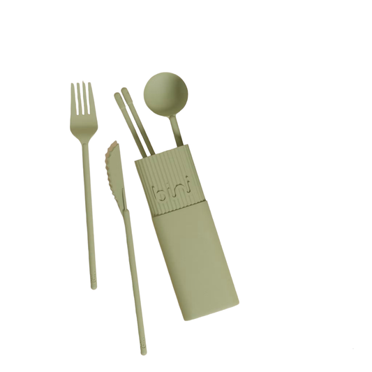 Reusable cutlery kit | Olive