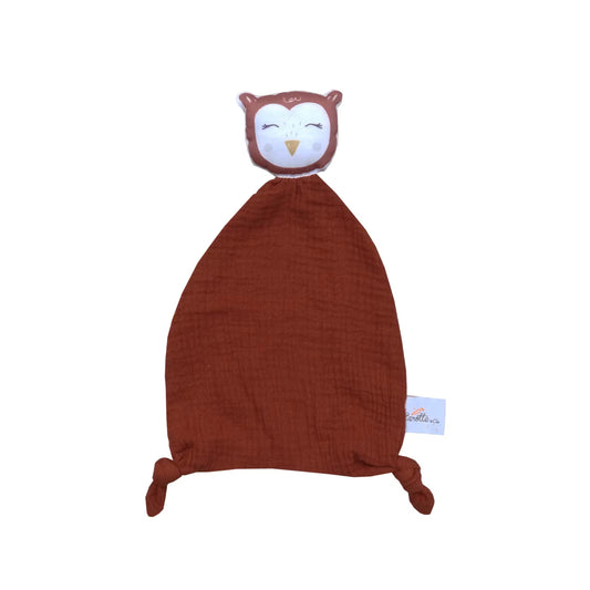 Doudou en double gaze de coton | Hibou