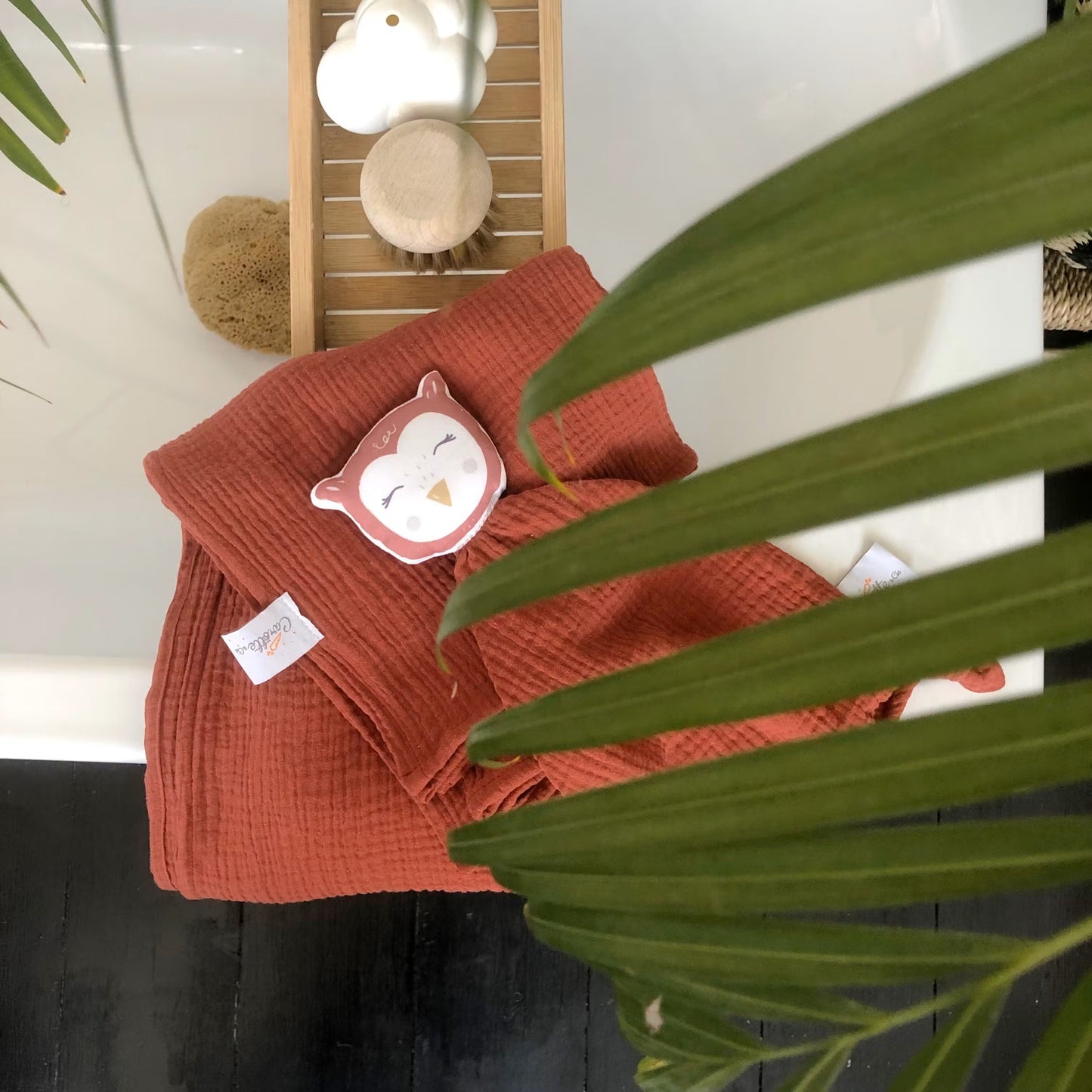 Doudou en double gaze | Hibou