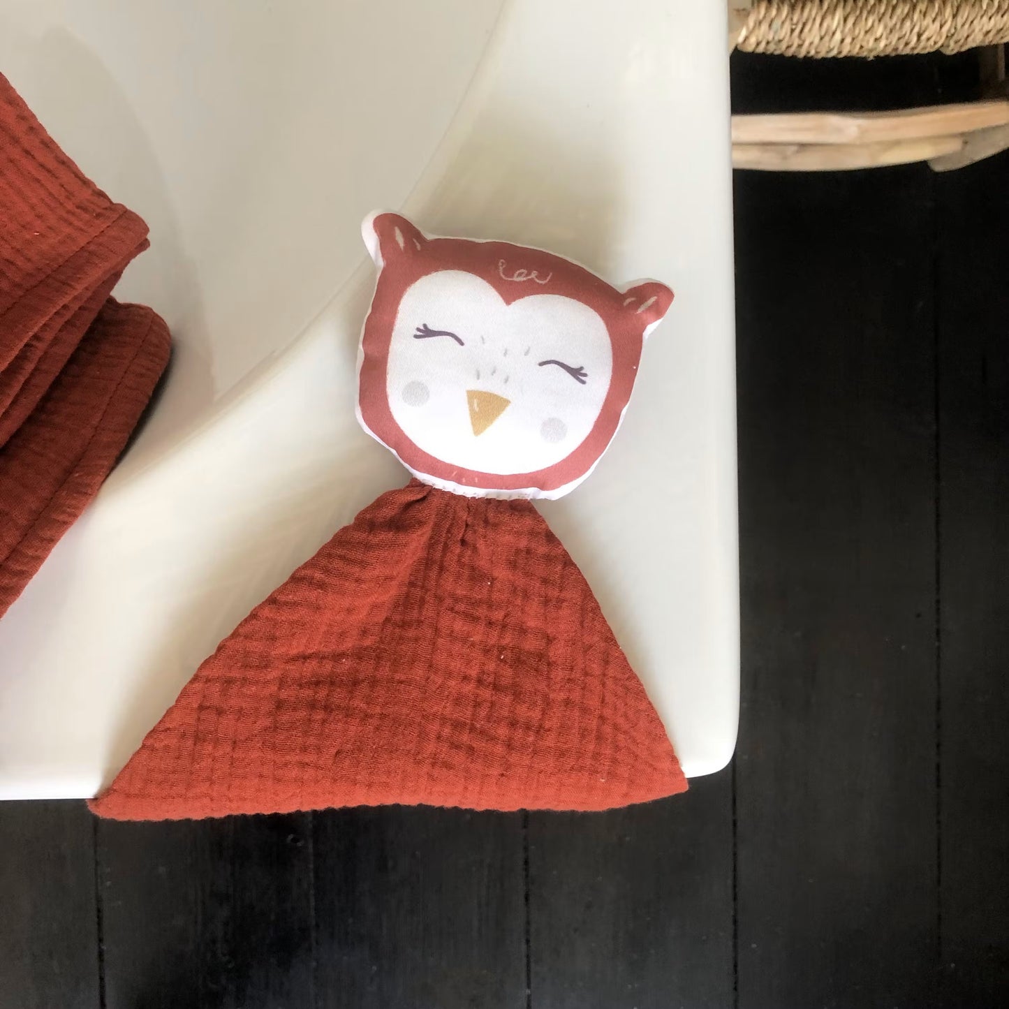 Doudou en double gaze | Hibou