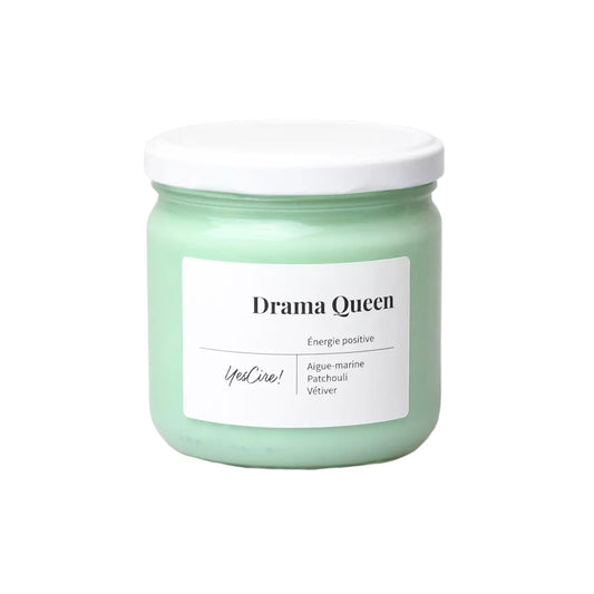 Lithotherapy candle | Drama Queen | Aquamarine "positive energy"