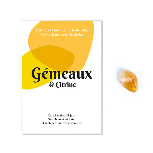 Pierre astro | Gémeaux - Citrine