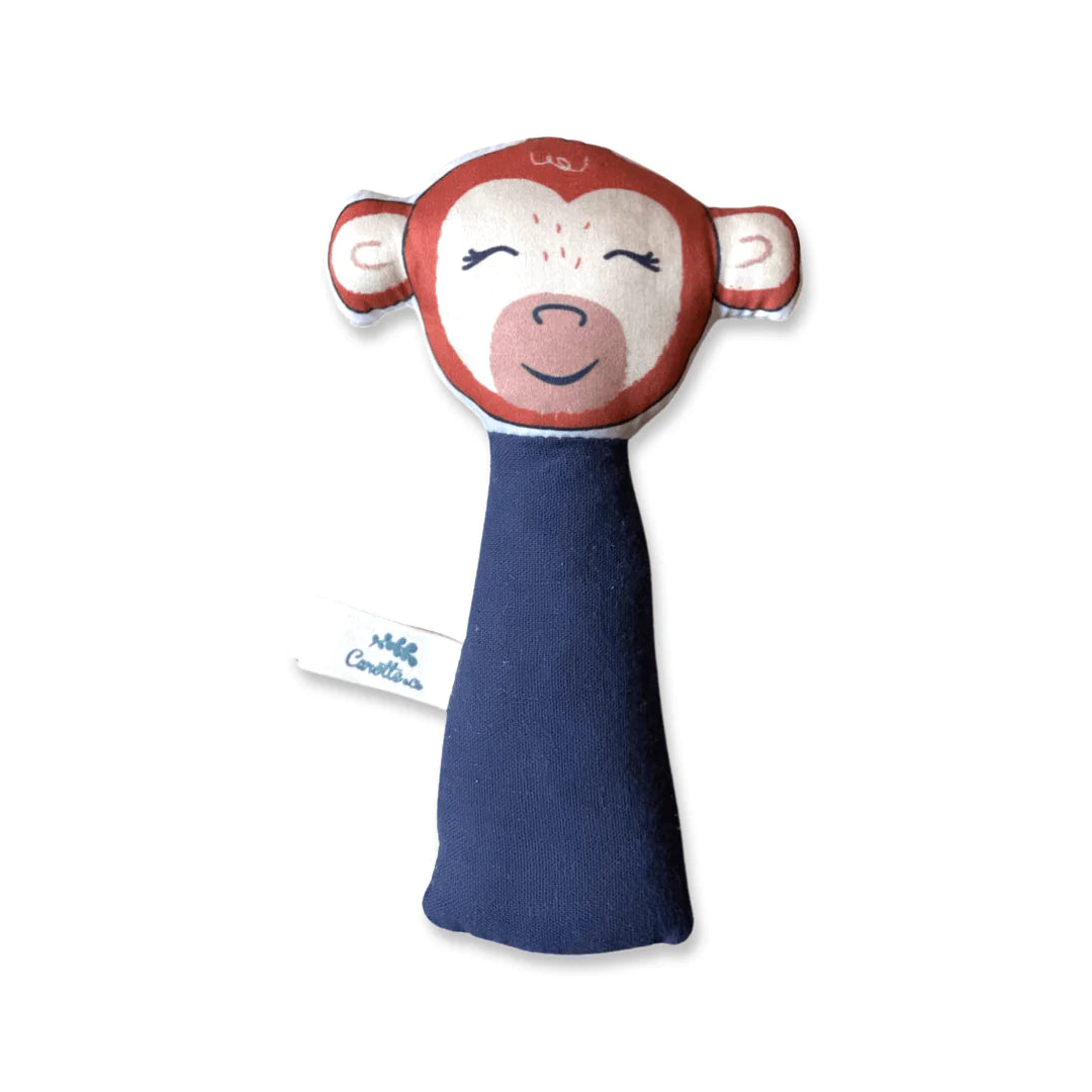 Gling-gling rattle | Navy Blue Monkey