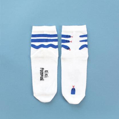 Chaussettes | Serpents bleus