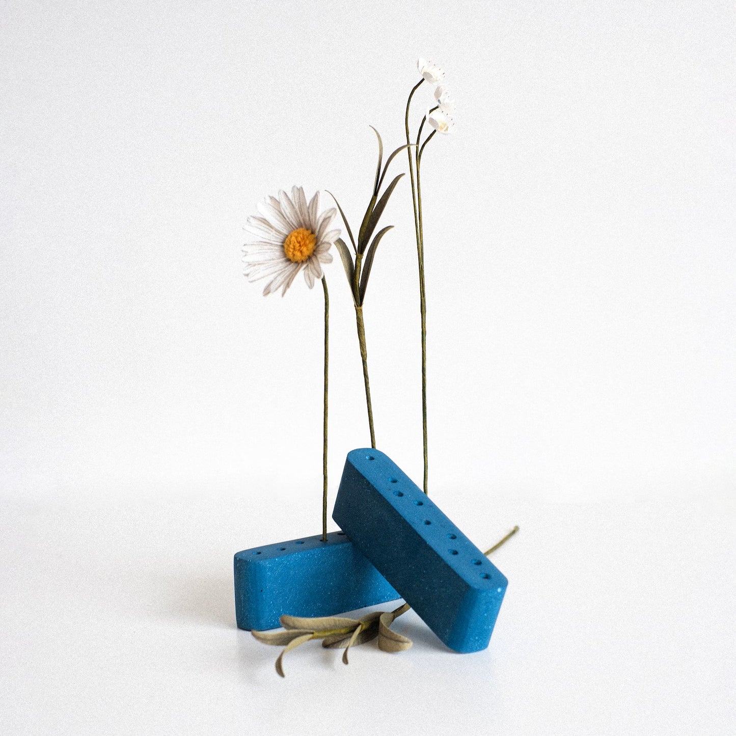 Pique-fleurs horizontal | Bleu
