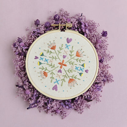 Embroidery kit | Floral mandala