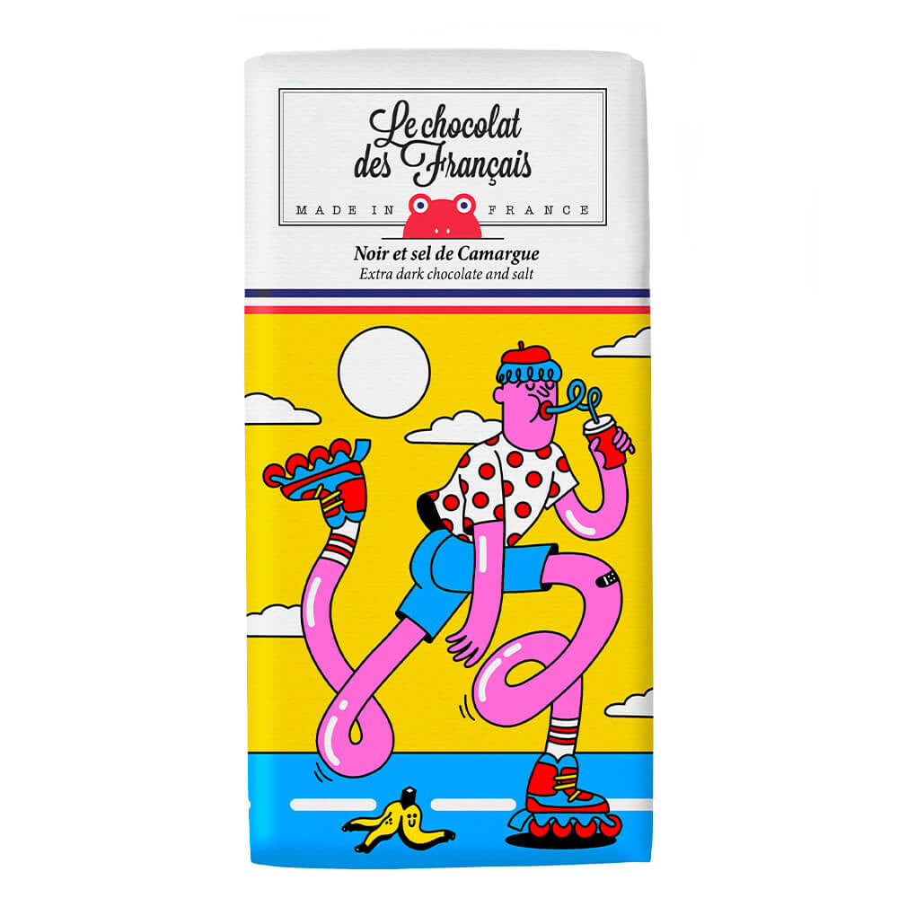 Tablette de chocolat | Noir & sel de Camargue | Les rollers