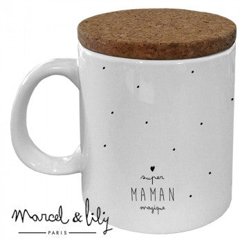Mug with cork lid | Kiss dealer mom
