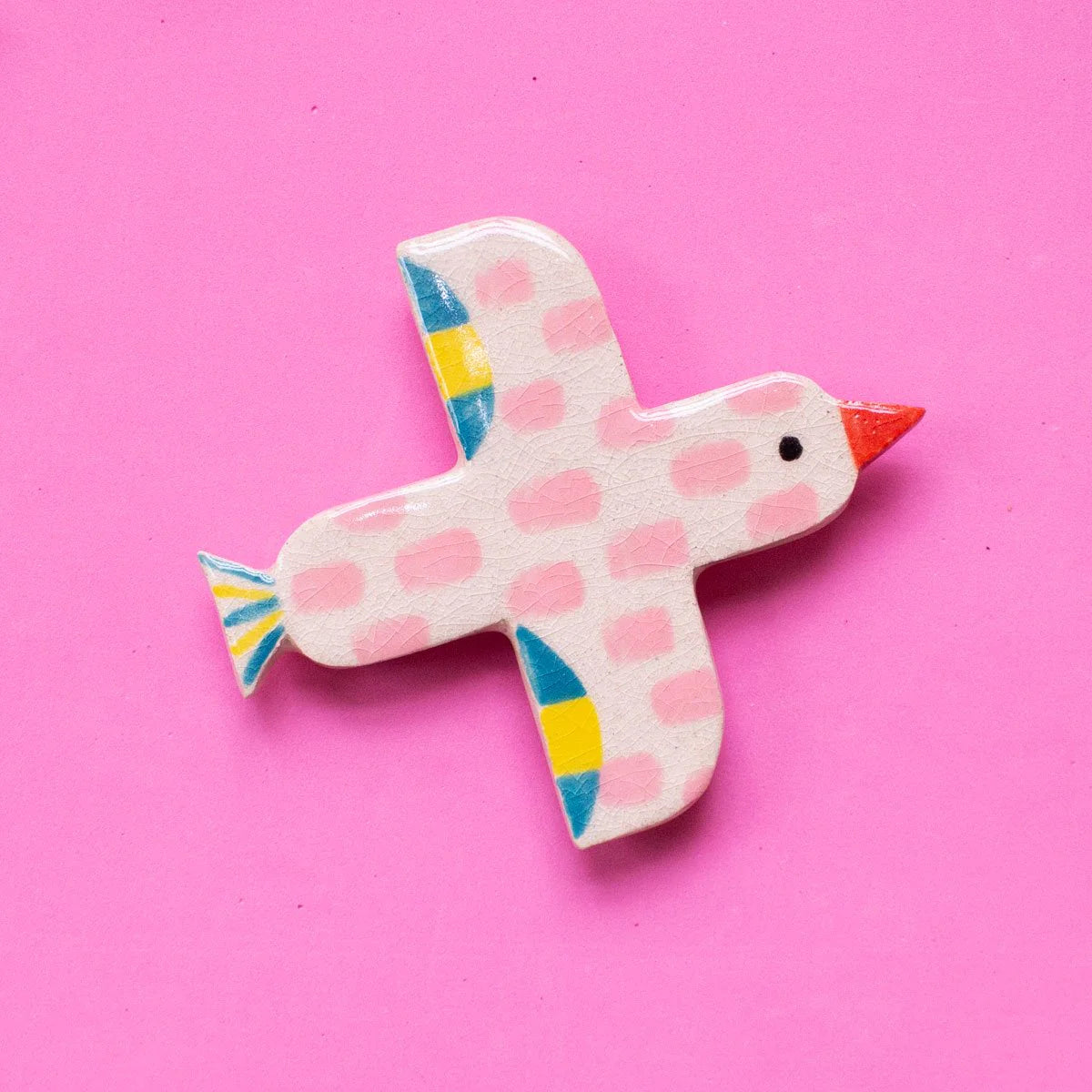 Oiseau en Céramique | Rose