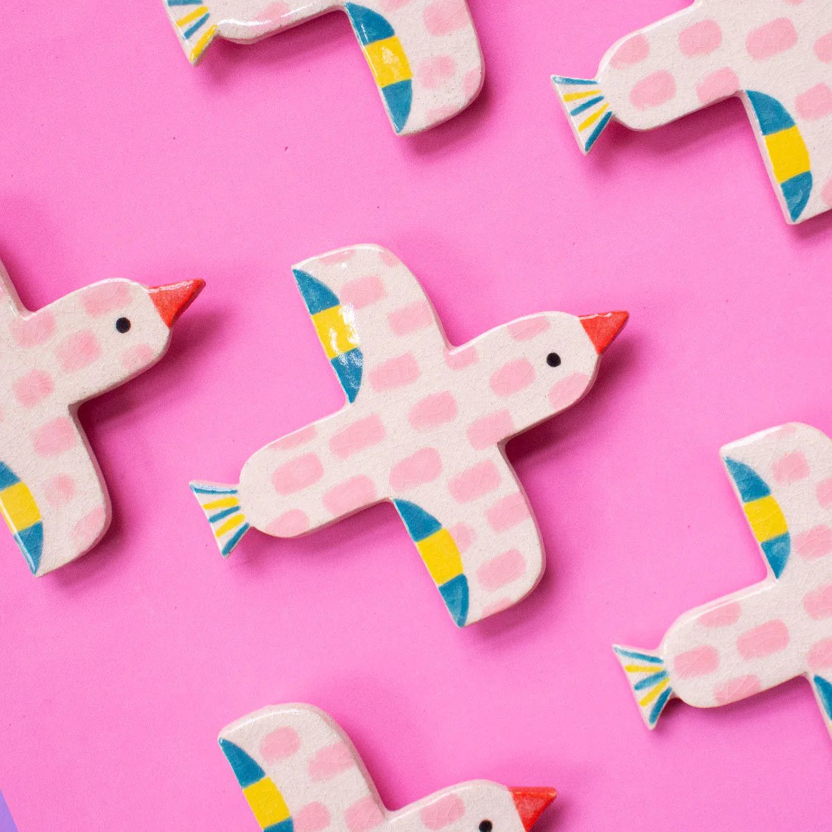 Oiseau en Céramique | Rose