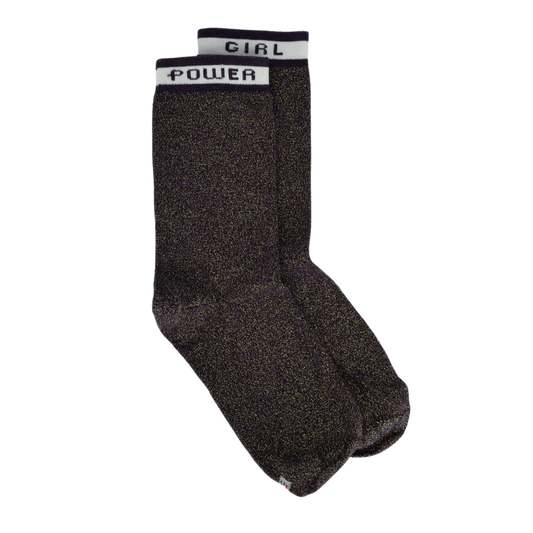 Chaussettes à paillettes | Girl Power mauve