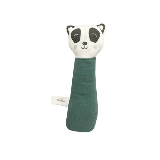 Hochet gling-gling | Panda vert eucalyptus