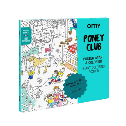 Poster géant à colorier | Poney club