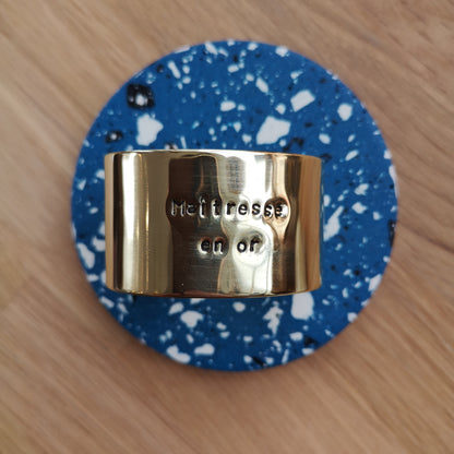 Rond de serviette | Maîtresse en or