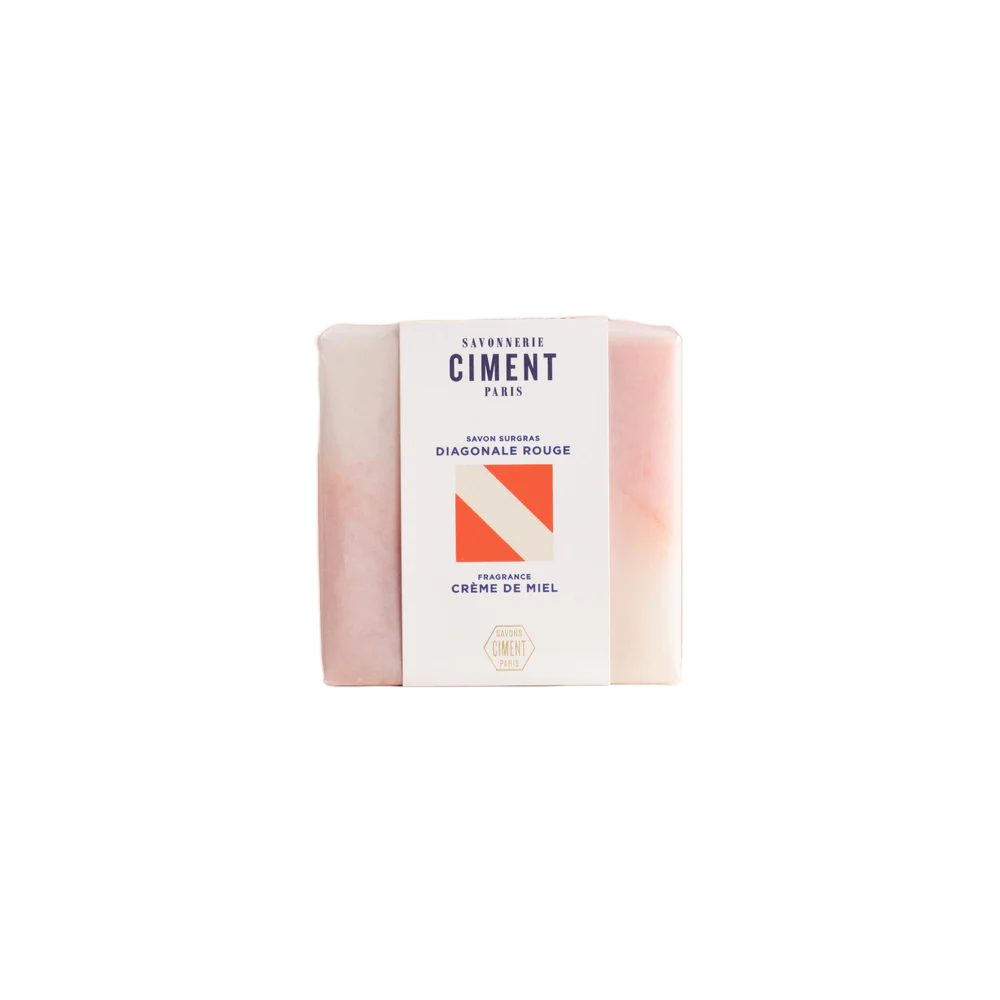 Red Diagonal Soap | Honey Cream Fragrance