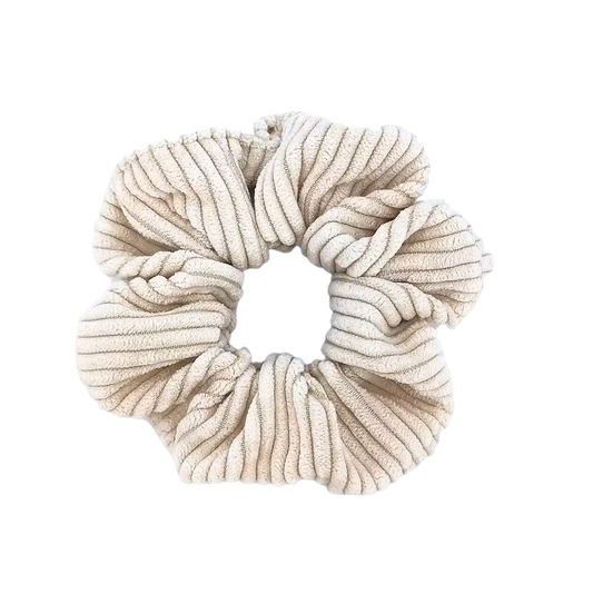 Scrunchie en velours côtelé | Ecru