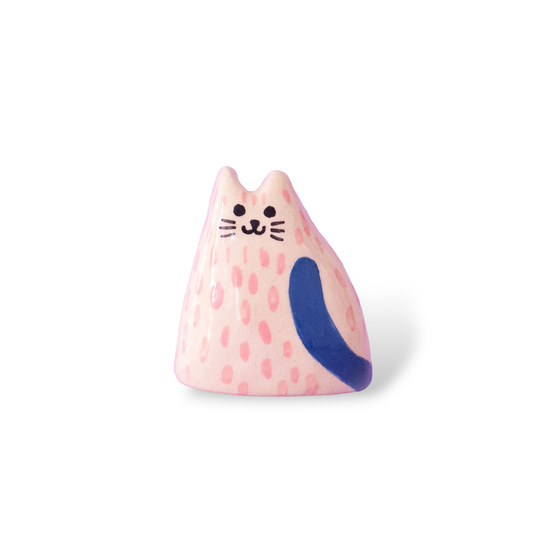Sculpture en céramique | Baby cat rose