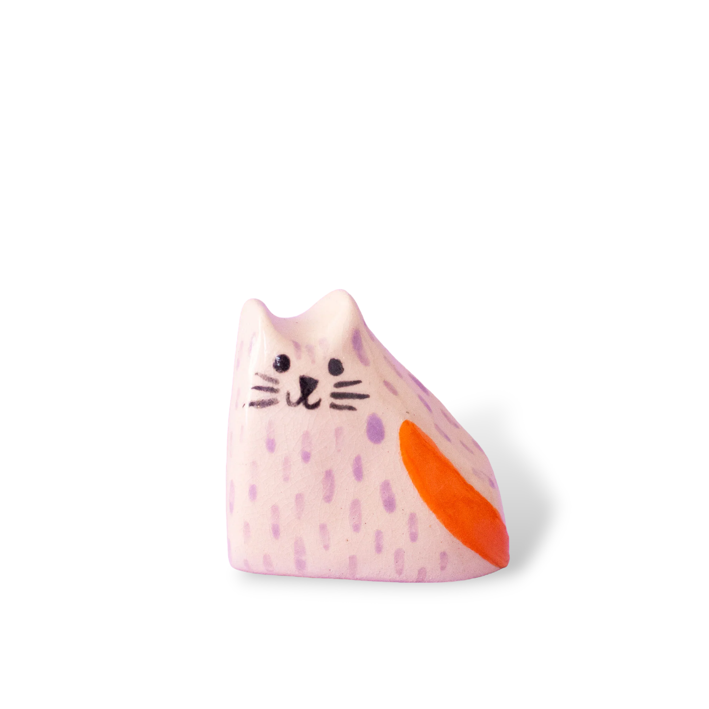 Sculpture en céramique | Baby cat violet