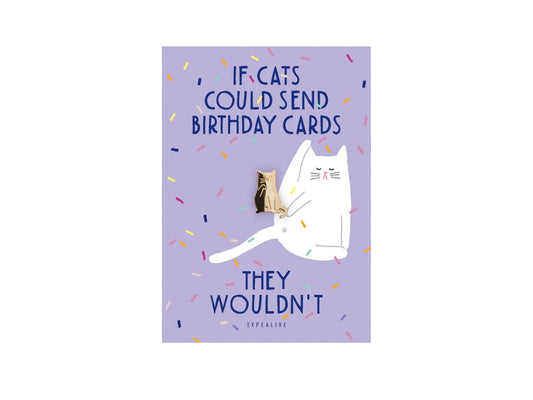 Pin's en laiton | Anniversaire chat #1