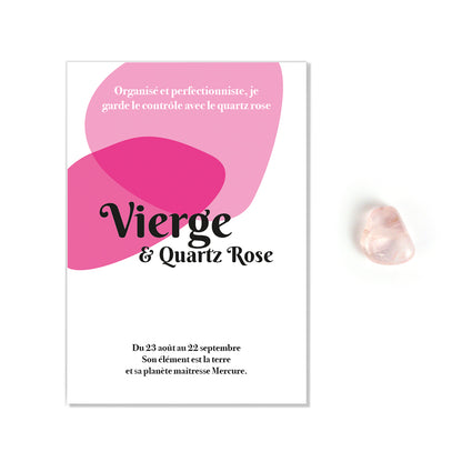 Pierre astro | Vierge - Quartz rose