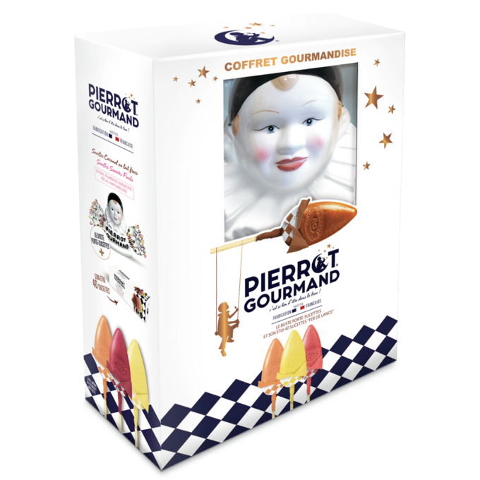 Coffret gourmandise | Buste + étui 40 sucettes
