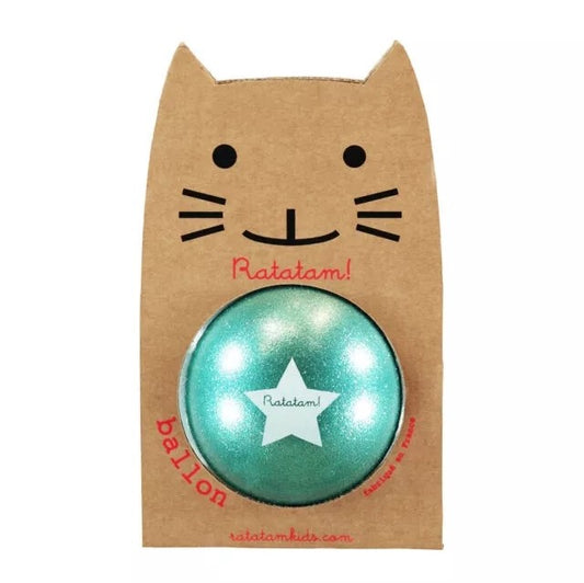 Cat Glitter Balloon | Green