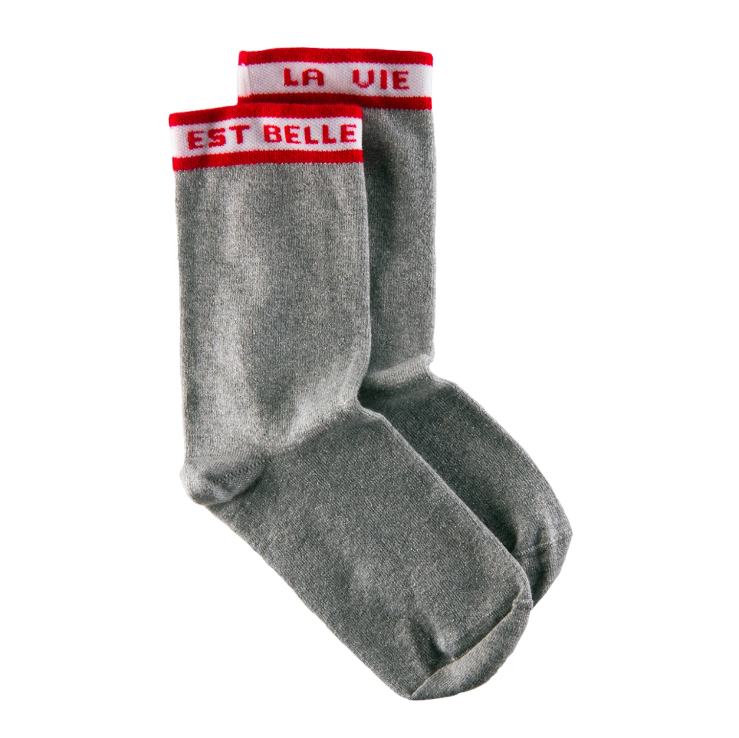 Chaussettes à paillettes | La Vie est Belle en argenté