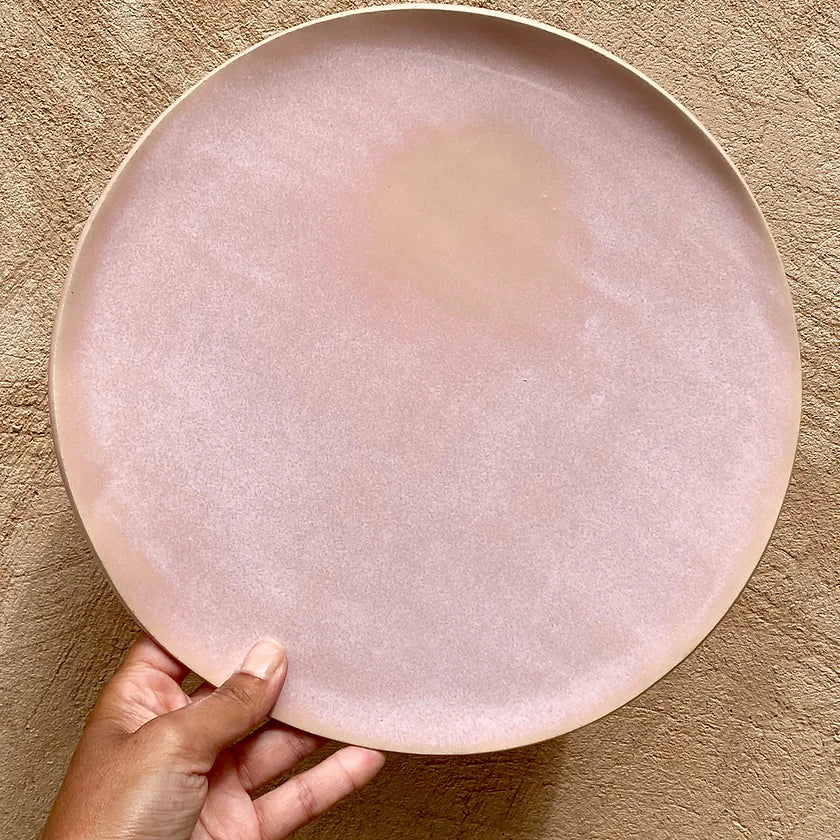 Stoneware plate | Powdery pink