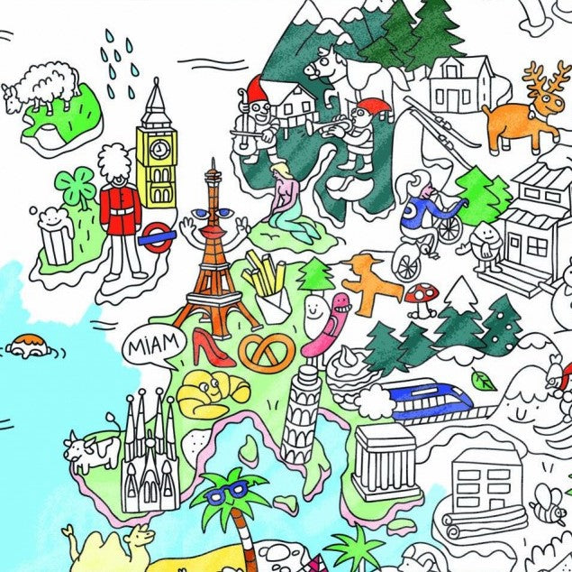 Poster géant à colorier | Atlas