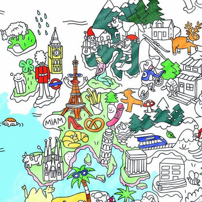 Poster géant à colorier | Atlas