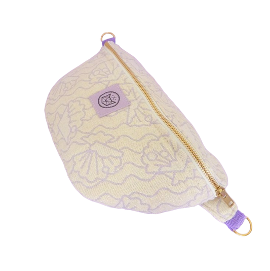 Jacquard fanny pack | Ecru shells 