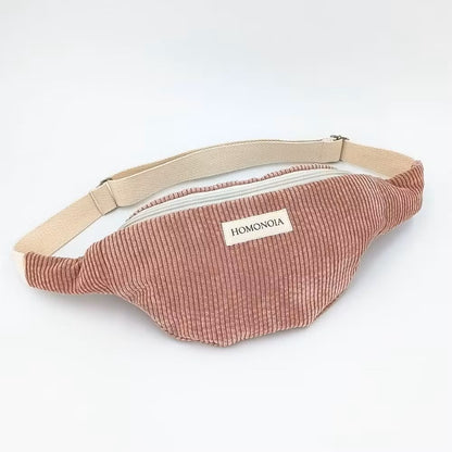 Corduroy fanny pack | Pink 
