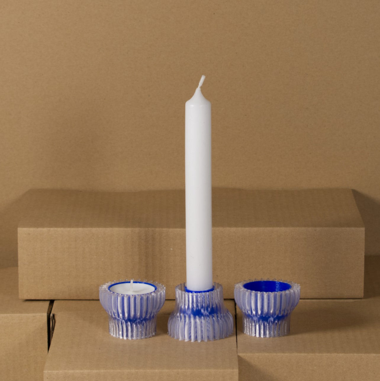Double bougeoir 2.20 | Bleu