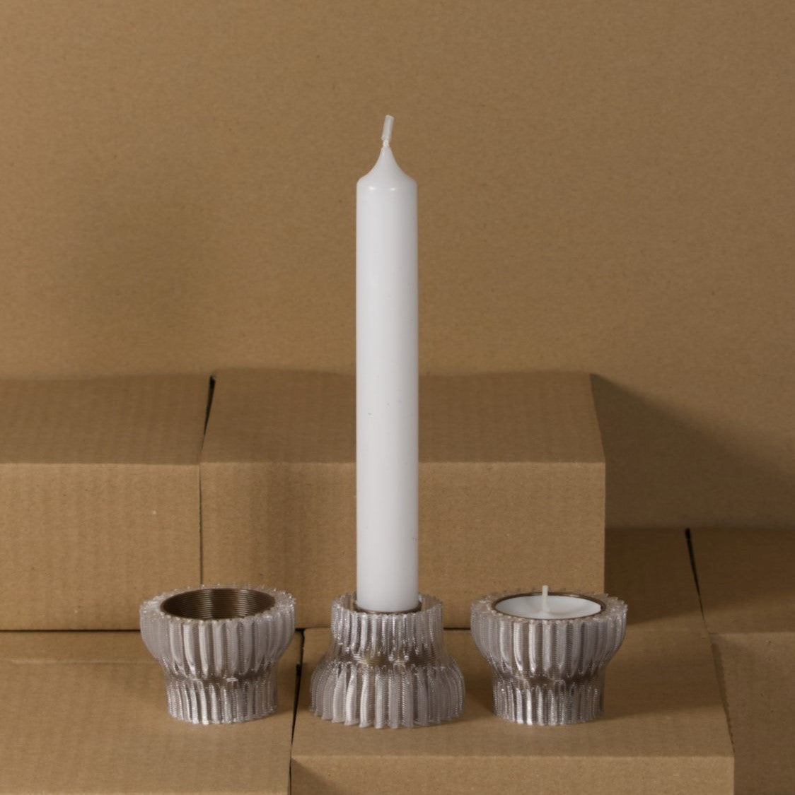 Double candle holder 2.20 | Bronze