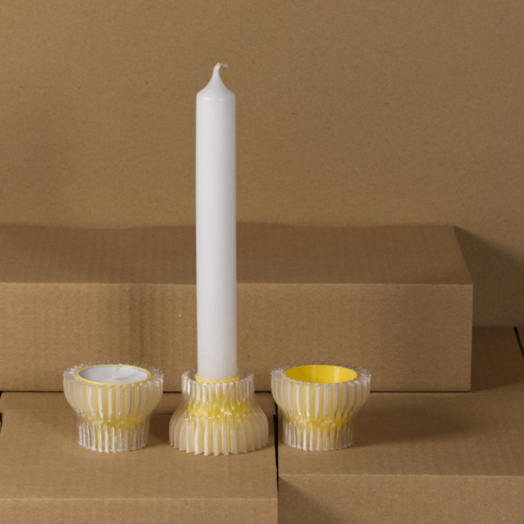 Double candle holder 2.20 | YELLOW