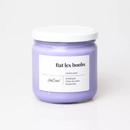 Lithotherapy candle | Beats the Boobs | Amethyst “letting go”