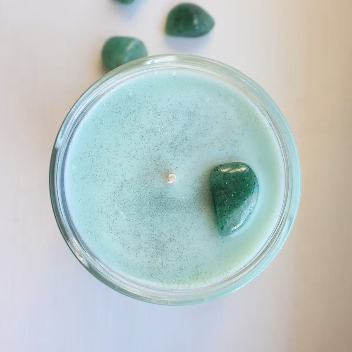 Lithotherapy candle | Fucking karma | "Anti-bad luck" aventurine
