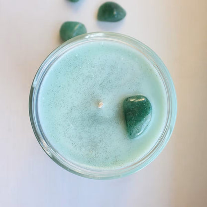 Lithotherapy candle | Fucking karma | "Anti-bad luck" aventurine