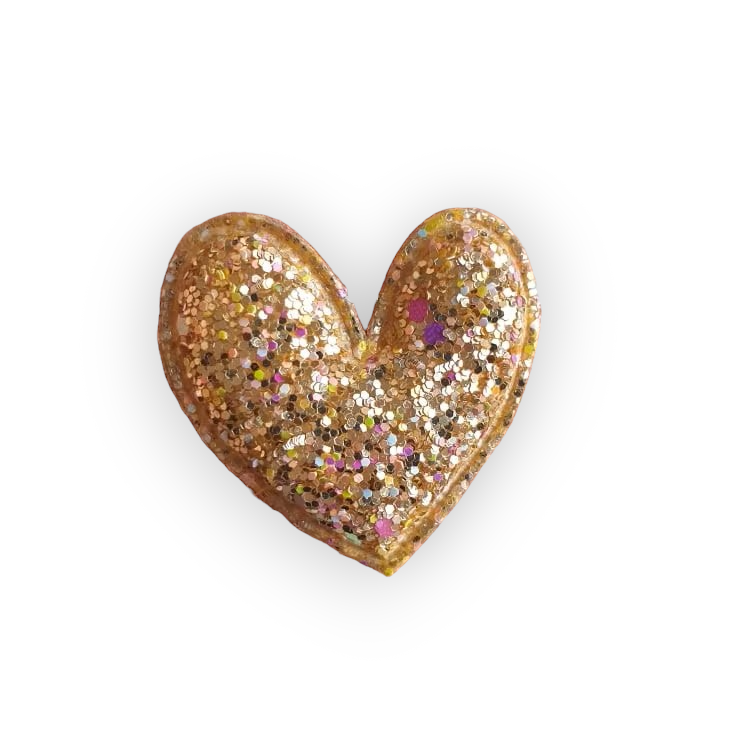 Broche coeur | Paillettes