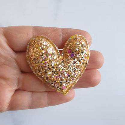 Heart brooch | Glitter