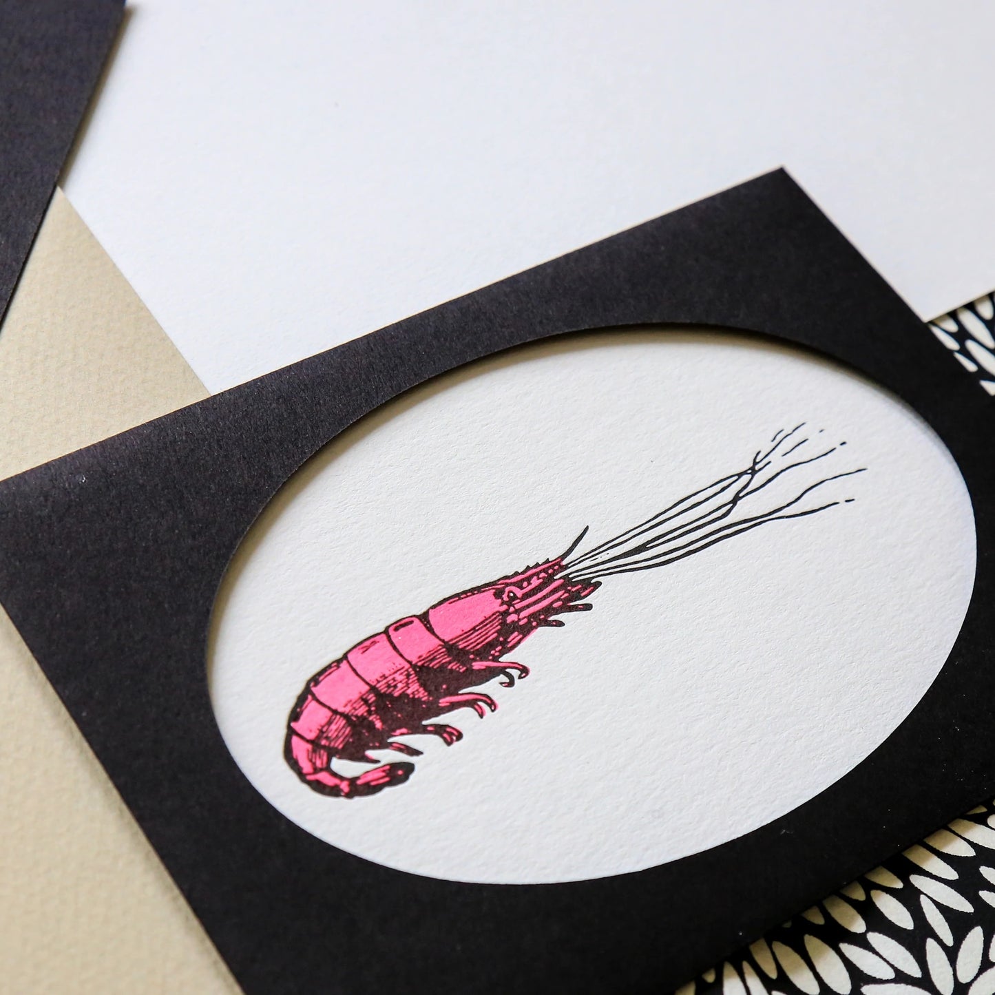 Letterpress card | Shrimp