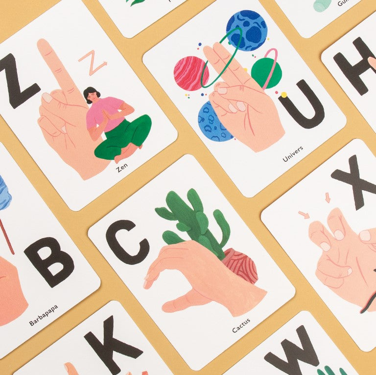 Cartes alphabet | Langue des signes illustrée